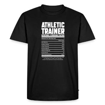 Sports Physician - Men's Premium Organic T-Shirt - black - Front - Nico (187cm)