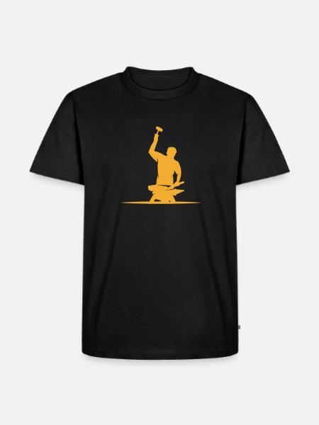 Blacksmith Schiede Anvil Cutler Gift - Men's Premium Organic T-Shirt - black