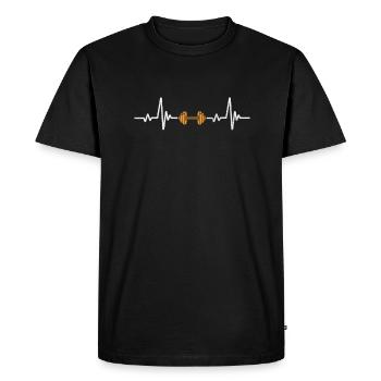 Culturiste - T-shirt Premium bio Homme - noir - Devant - Nico (187cm)