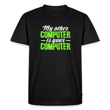 Hacker Coder Computer Hacking Gift - Men's Premium Organic T-Shirt - black - Front - Nico (187cm)