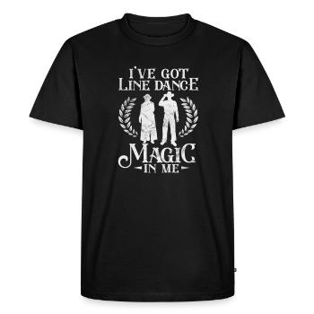 Danse en ligne - T-shirt Premium bio Homme - noir - Devant - Nico (187cm)