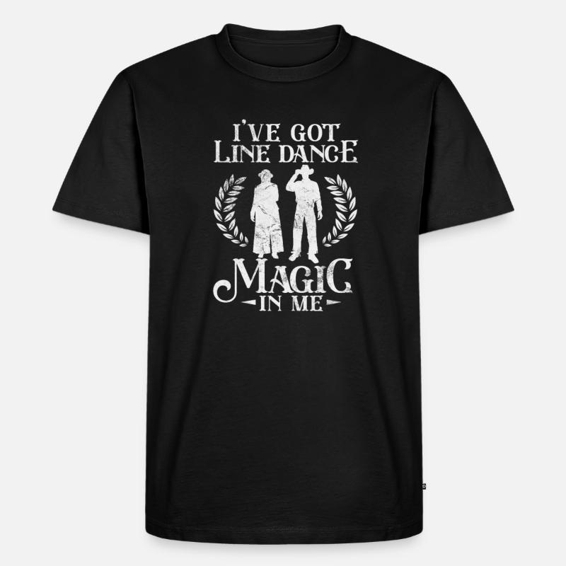 Linedance - Männer Premium Bio T-Shirt - Schwarz