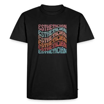 Beautician - Men's Premium Organic T-Shirt - black - Front - Nico (187cm)