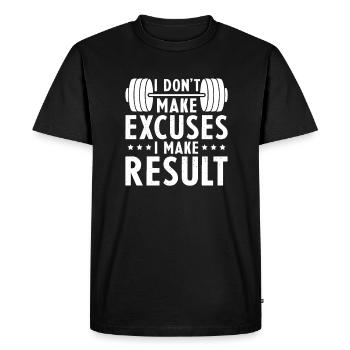Bodybuilder Body Building Fitness Gym Gift - Men's Premium Organic T-Shirt - black - Front - Nico (187cm)
