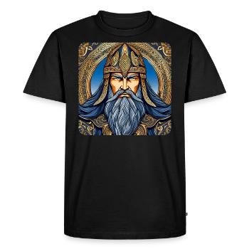 Fier Viking - T-shirt Premium bio Homme - noir - Devant - Nico (187cm)