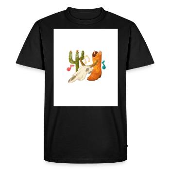 Cowboy Cowboy bottes Western cadeau - T-shirt Premium bio Homme - noir - Devant - Nico (187cm)