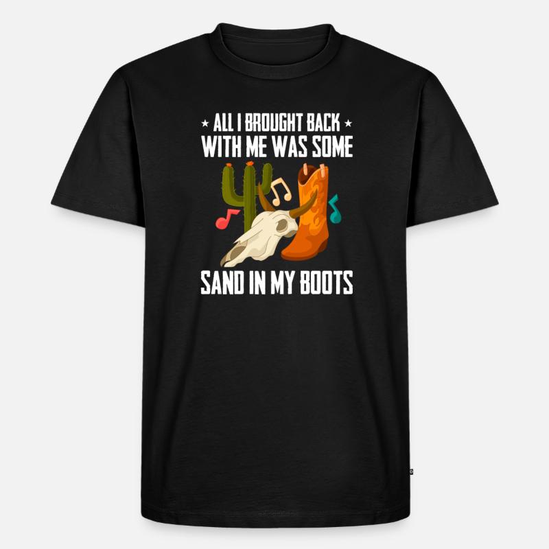 Cowboy - Männer Premium Bio T-Shirt - Schwarz