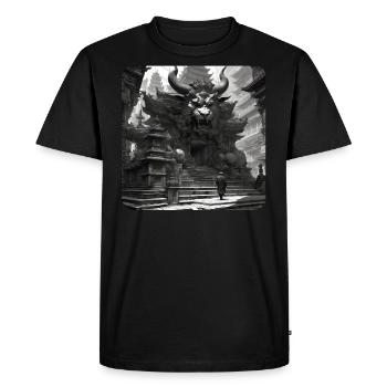 Demon Monster Monster Portal - Men's Premium Organic T-Shirt - black - Front - Nico (187cm)