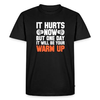 Bodybuilder Body Building Fitness Gym Gift - Men's Premium Organic T-Shirt - black - Front - Nico (187cm)