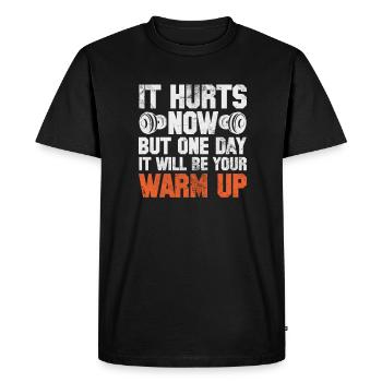 Culturiste - T-shirt Premium bio Homme - noir - Devant - Nico (187cm)