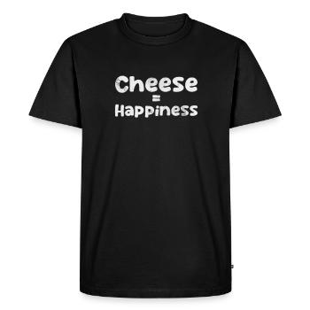 Cheese - Men's Premium Organic T-Shirt - black - Front - Nico (187cm)