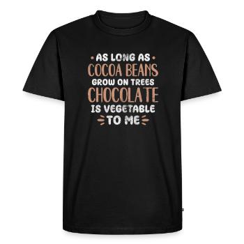 Chocolat - T-shirt Premium bio Homme - noir - Devant - Nico (187cm)