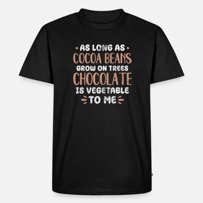 Schokolade - Männer Premium Bio T-Shirt - Schwarz