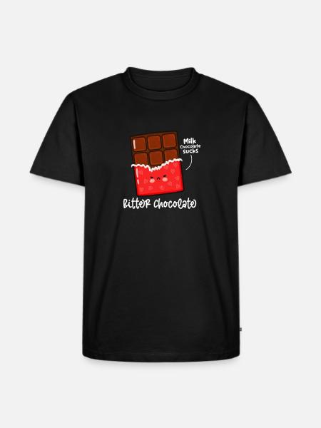 Chocolate Chocolate Food Cocoa Gift - Men's Premium Organic T-Shirt - black