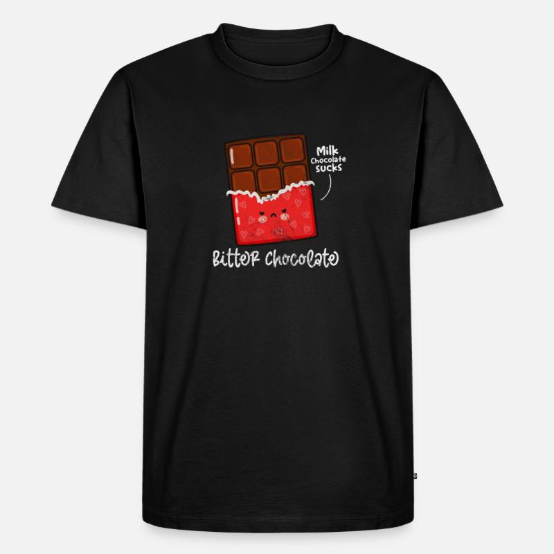 Schokolade - Männer Premium Bio T-Shirt - Schwarz