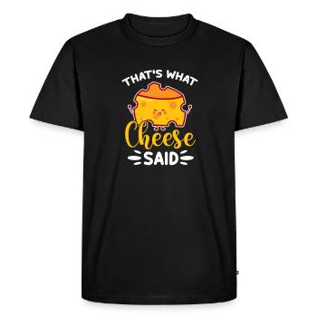 Gâteau au fromage Cheesecake Cadeau alimentaire - T-shirt Premium bio Homme - noir - Devant - Nico (187cm)
