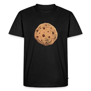 Chocolat - T-shirt Premium bio Homme - noir - Devant - Nico (187cm)