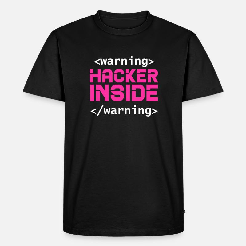 Hacker Coder Computer Hacking Gift - Men's Premium Organic T-Shirt - black