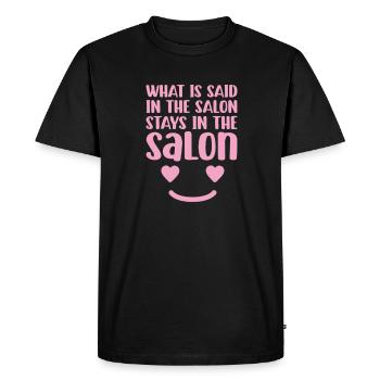 Beautician Cosmetic Makeup Gift - Men's Premium Organic T-Shirt - black - Front - Nico (187cm)