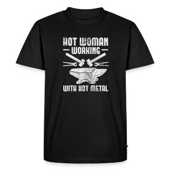 Forgeron - T-shirt Premium bio Homme - noir - Devant - Nico (187cm)