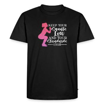 Culturiste - T-shirt Premium bio Homme - noir - Devant - Nico (187cm)