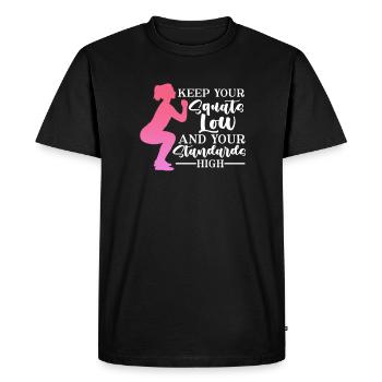 Bodybuilder Body Building Fitness Gym Gift - Men's Premium Organic T-Shirt - black - Front - Nico (187cm)