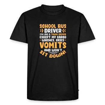 Chauffeur de bus Chauffeur de bus Bus Schuhlbus cadeau - T-shirt Premium bio Homme - noir - Devant - Nico (187cm)