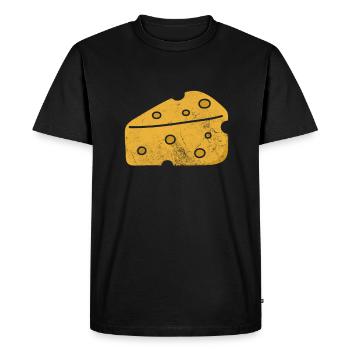 Cheese - Men's Premium Organic T-Shirt - black - Front - Nico (187cm)