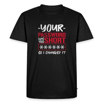 Hacker - T-shirt Premium bio Homme - noir - Devant - Nico (187cm)