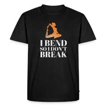 Méditation - T-shirt Premium bio Homme - noir - Devant - Nico (187cm)