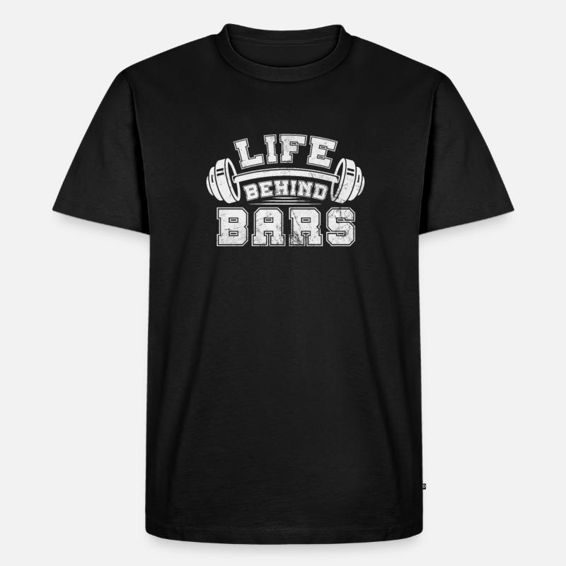 Bodybuilder - Männer Premium Bio T-Shirt - Schwarz