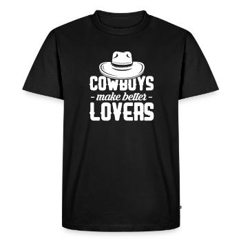 Cowboy Cowboy bottes Western cadeau - T-shirt Premium bio Homme - noir - Devant - Nico (187cm)