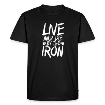 Bodybuilder Body Building Fitness Gym Gift - Men's Premium Organic T-Shirt - black - Front - Nico (187cm)