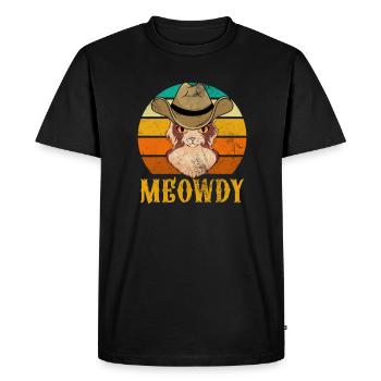 Cow-boy - T-shirt Premium bio Homme - noir - Devant - Nico (187cm)