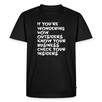 Hacker Coder Computer Hacking Gift - Men's Premium Organic T-Shirt - black - Front - Nico (187cm)