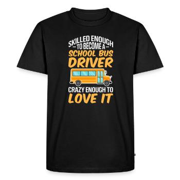 Chauffeur de bus Chauffeur de bus Bus Schuhlbus cadeau - T-shirt Premium bio Homme - noir - Devant - Nico (187cm)