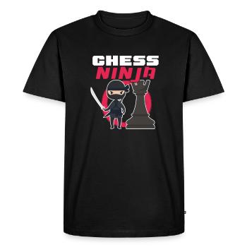 Échecs Échiquier Échec et mat Joueur d’échecs - T-shirt Premium bio Homme - noir - Devant - Nico (187cm)