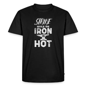 Forgeron - T-shirt Premium bio Homme - noir - Devant - Nico (187cm)