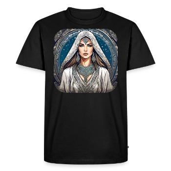 Mystical Fantasy Woman - Men's Premium Organic T-Shirt - black - Front - Nico (187cm)