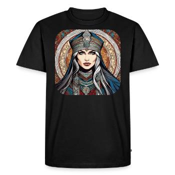 Mystical Fantasy Woman - Men's Premium Organic T-Shirt - black - Front - Nico (187cm)