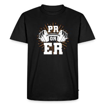 Bodybuilder Body Building Fitness Gym Gift - Men's Premium Organic T-Shirt - black - Front - Nico (187cm)