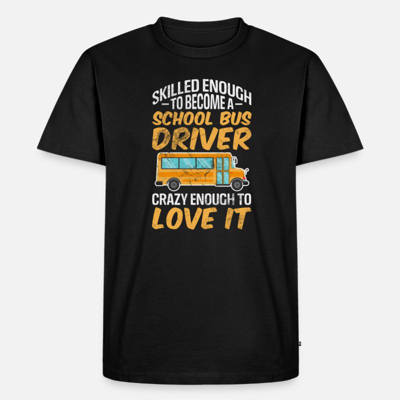 Busfahrer - Männer Premium Bio T-Shirt - Schwarz
