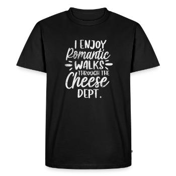 Cheese - Men's Premium Organic T-Shirt - black - Front - Nico (187cm)