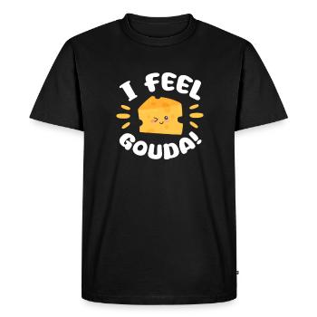 Gâteau au fromage Cheesecake Cadeau alimentaire - T-shirt Premium bio Homme - noir - Devant - Nico (187cm)