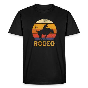 Cow-boy - T-shirt Premium bio Homme - noir - Devant - Nico (187cm)