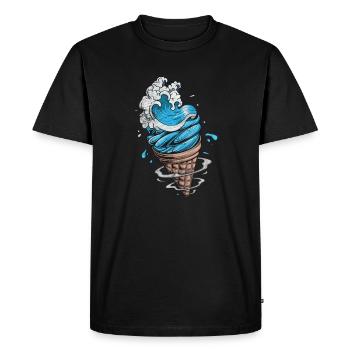 Glace - T-shirt Premium bio Homme - noir - Devant - Nico (187cm)