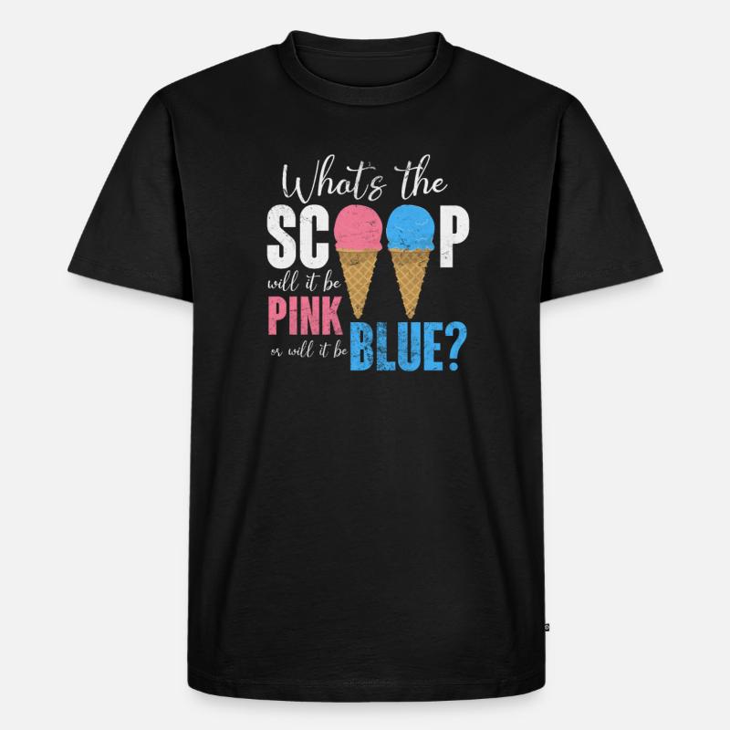 Eiscreme - Männer Premium Bio T-Shirt - Schwarz