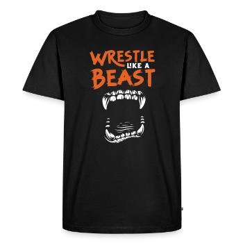 Wrestling Wrestler Fight Wrestling Ringer Gift - Men's Premium Organic T-Shirt - black - Front - Nico (187cm)