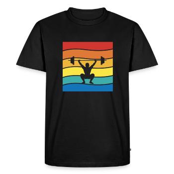 Bodybuilder Body Building Fitness Gym Gift - Men's Premium Organic T-Shirt - black - Front - Nico (187cm)