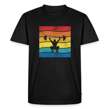 Culturiste - T-shirt Premium bio Homme - noir - Devant - Nico (187cm)